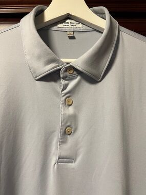 Like New Peter Millar Summer Comfort Stretch Light Gray Golf ⛳️ Tennis 🎾 Polo!
